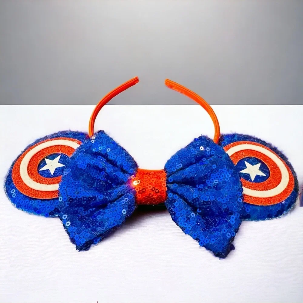 NOT FOR SALE - Captain America Inspired Mouse Ears, Disney Headband, Superhero